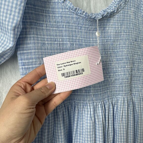 Hill House Dresses & Skirts - NEW Hill House Louisa Nap Dress Hydrangea Gingham Blue Small 100% Cotton
